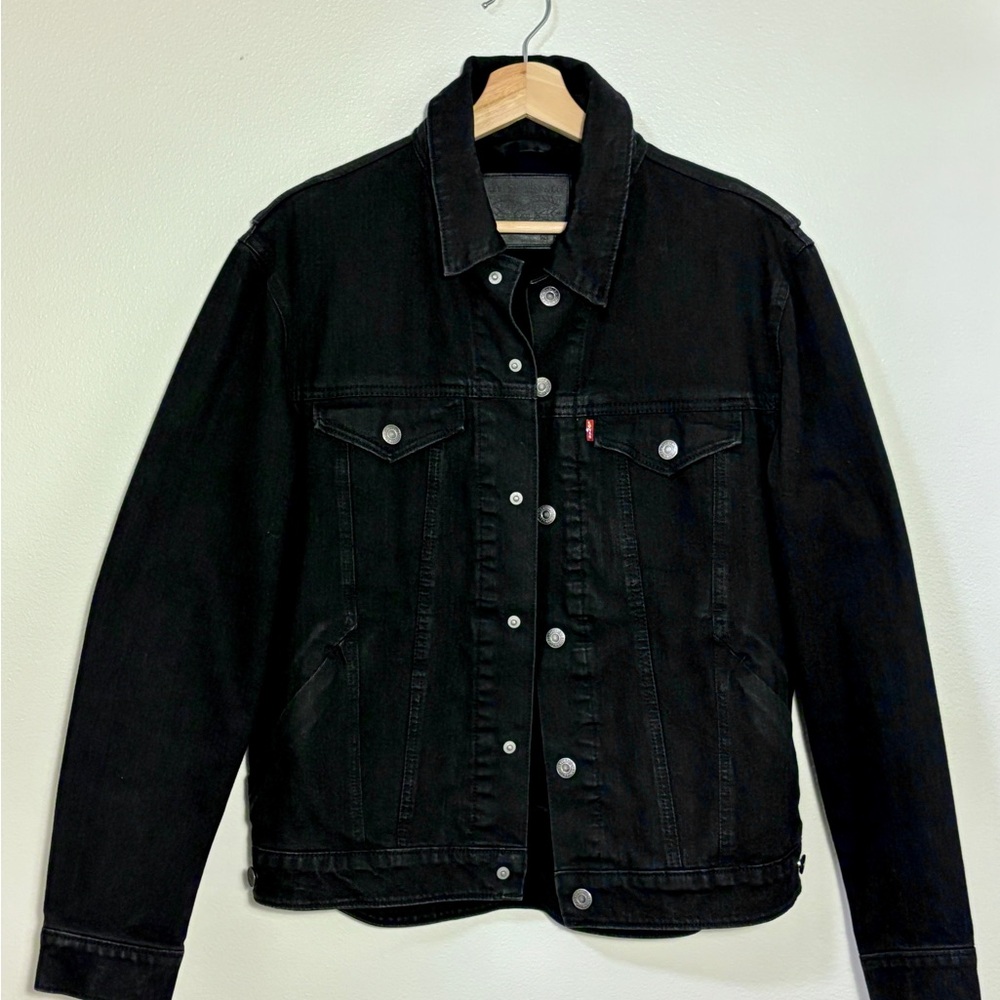 Levi's Commuter Black Denim Jacket w/ Hood